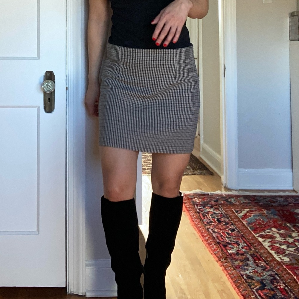 plaid mini skirt